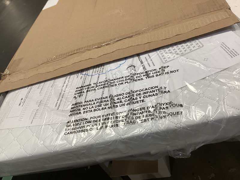Condition photo showing Good Condition for dream on me holly 3” mini/portable crib mattress, greenguard gold & bsa certified, fits portable & mini cribs, lightweight fiber core, waterproof vinyl cover (38"x24"x3")