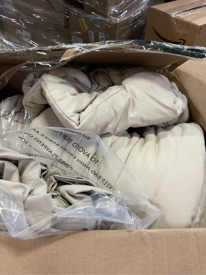 Condition photo showing Good Condition for Monbix Oversized Queen Comforter Set - 7 Pieces Apricot Beige Bed in a Bag Oversized Queen Bedding Sets with Comforters, All Seasons Comforter Bed Set with Sheets,Pillowcases & Shams Apricot Beige Oversized Queen(98"X98")