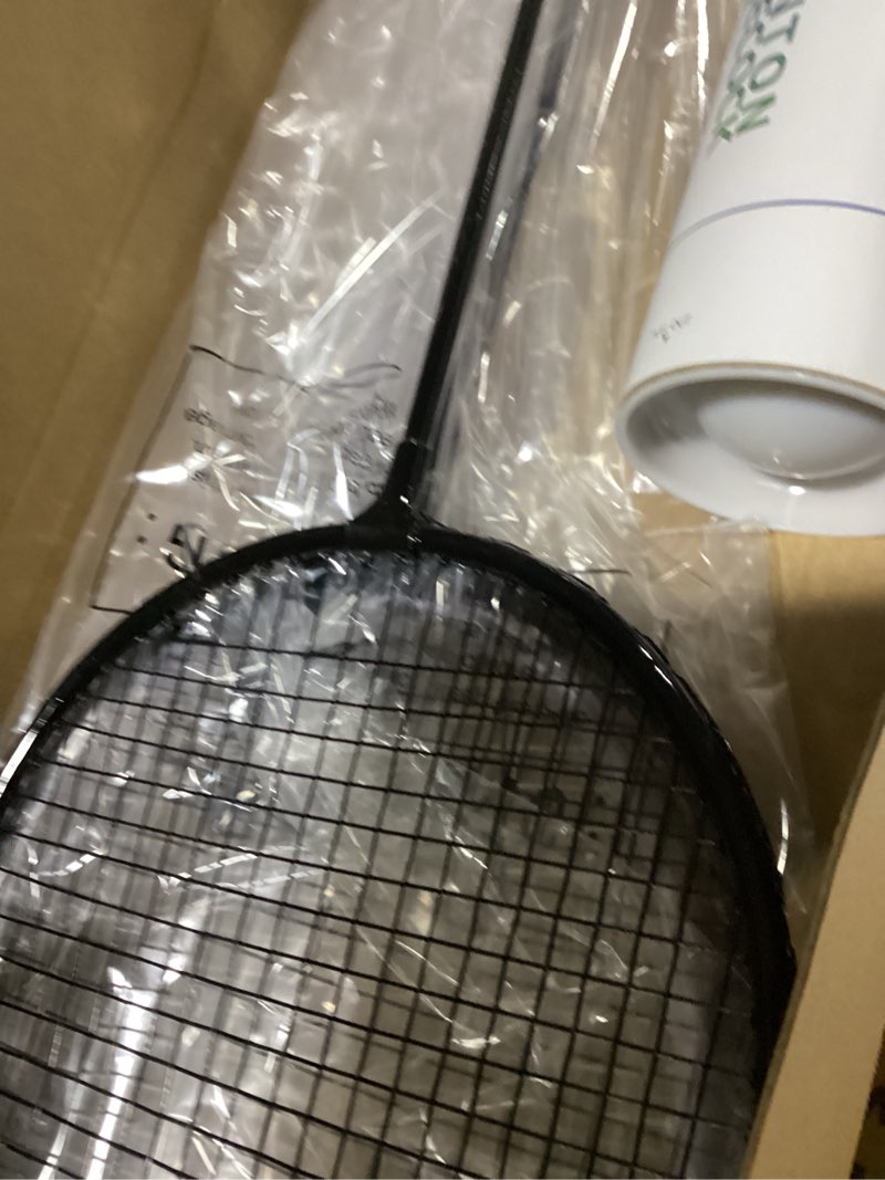 Condition photo showing Good Condition for badminton rackets set of 4 for outdoor backyard games, including 4 rackets, 6 nylon badminton shuttlecocks, lightweight badminton racquets for beginners