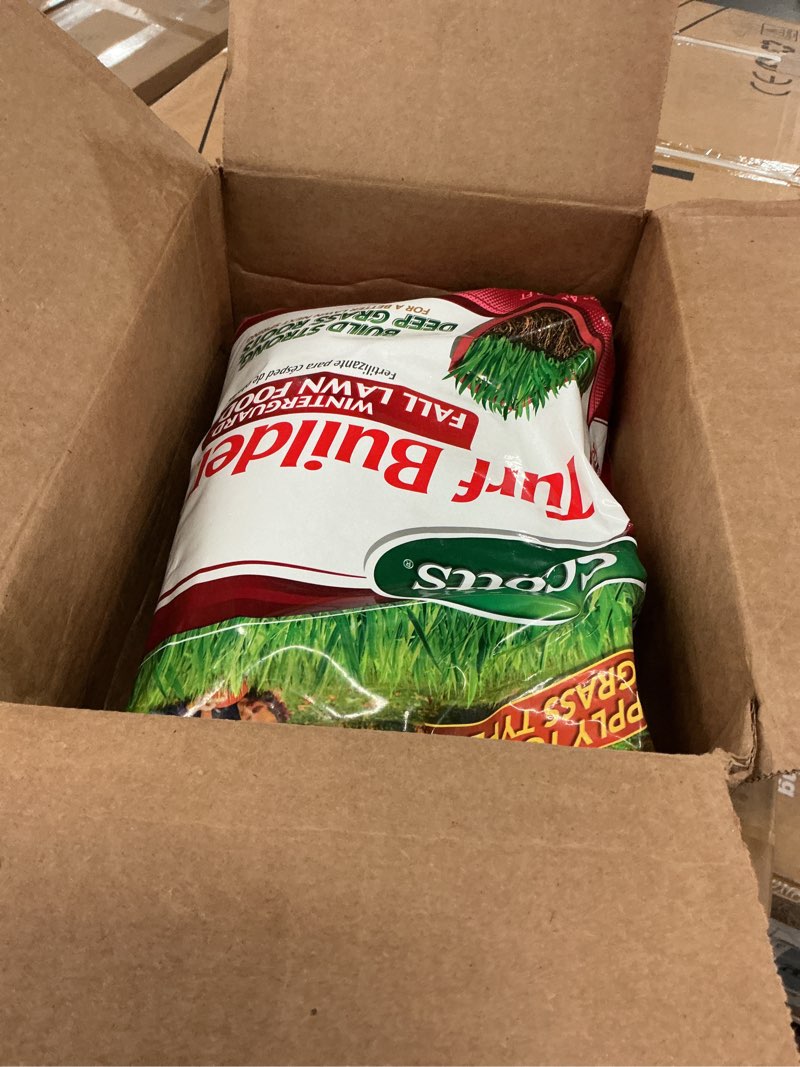 Condition photo showing As Is for Scotts Turf Builder 4-Bag Bundle for Small Lawns with Halts Crabgrass Preventer, Weed & Feed5, SummerGuard and WinterGuard 4 Step Small Yard