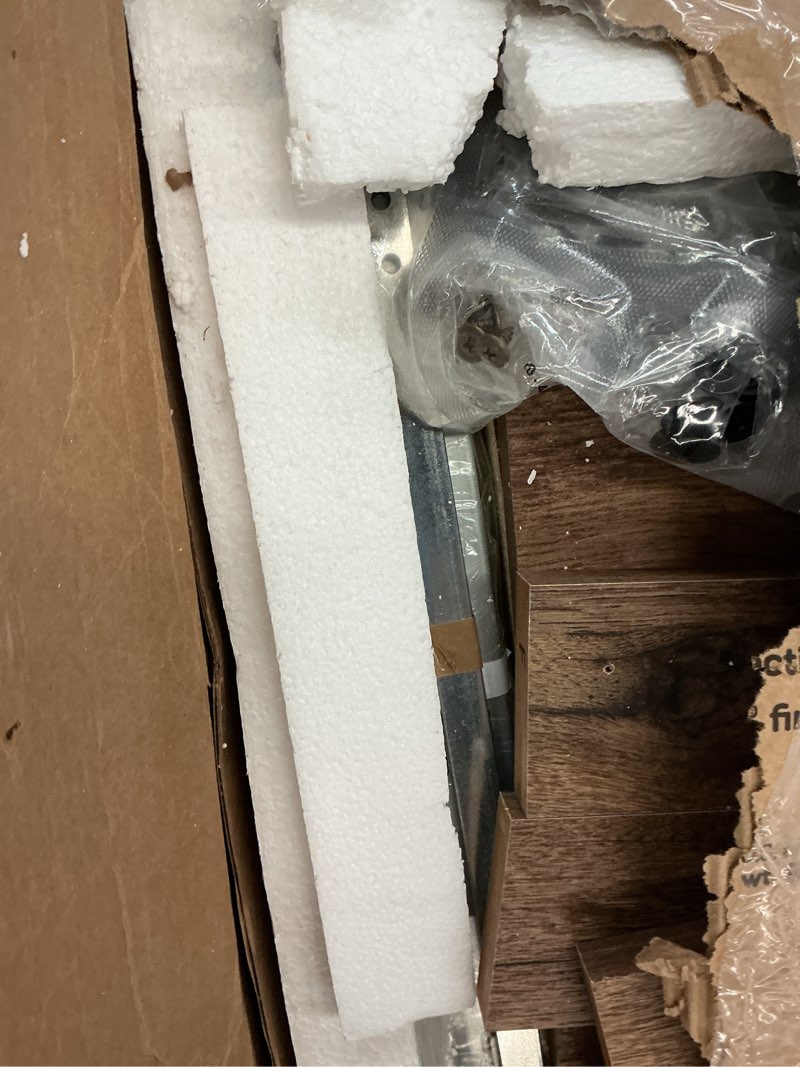 Condition photo showing As Is for Sauder Trestle Lateral File, Vintage Oak Finish