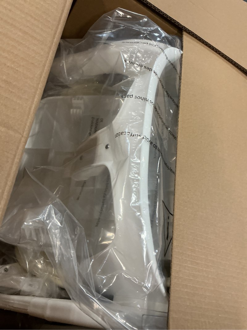 Condition photo showing Good Condition for KUB High Chair for Babies and Toddlers Adjustable Foldable Convertible 5 Point Harness Easy Clean Wood-Printed Metal with Removable Tray Baby Highchair for Family (White&Natural Wood-Printed Metal)