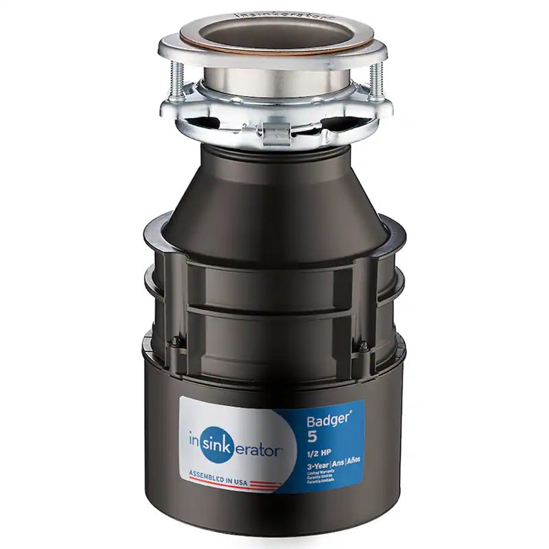 InSinkErator Badger 5XL Garbage Disposal, 1/2 HP, Made In USA, Standard Series