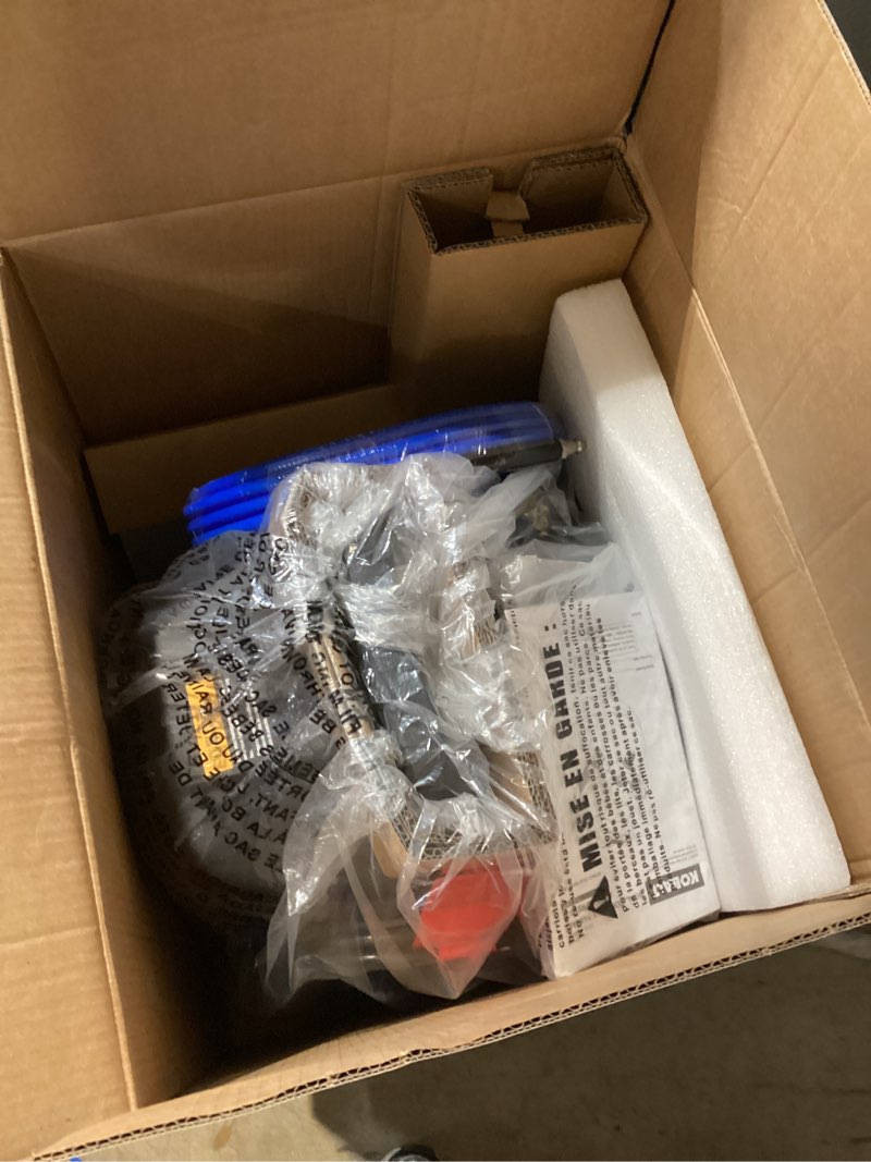 Condition photo showing Good Condition for kobalt 6-gallon portable electric 150 psi pancake air compressor with accessories included