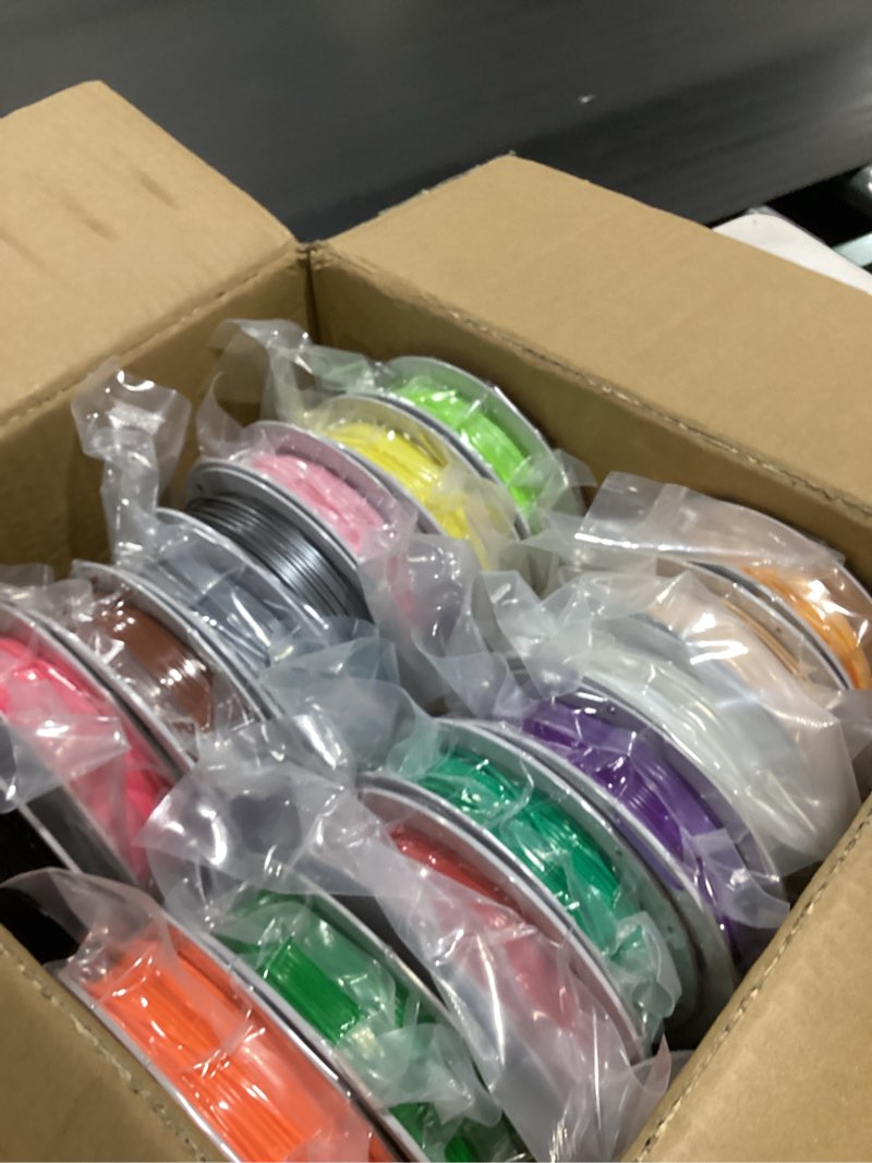 Condition photo showing Good Condition for iSANMATE 16KG PETG Filament Bundle 1.75mm 3D Printer Filament,Accuracy +/- 0.02mm,Black White Gray Red Green Yellow Orange Blue Beige Amry Green Dark Blue Brown Transparent Pink Purple Sky Blue 16kg Multicolor Petg 16kg