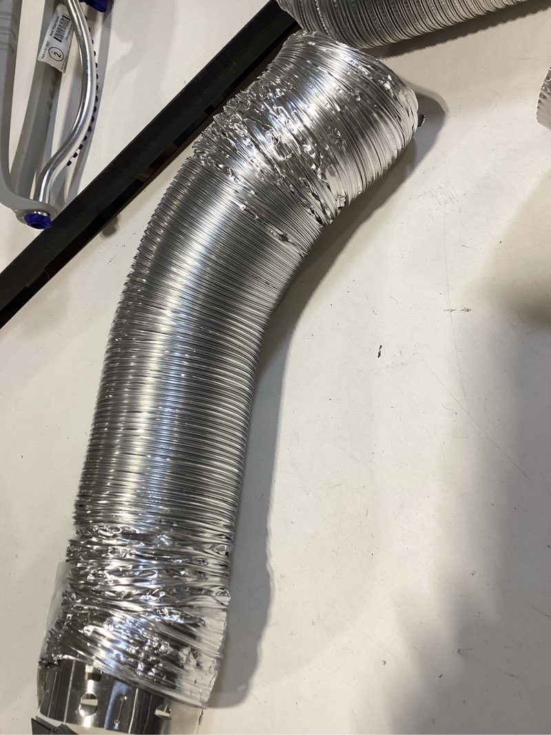 Condition photo showing As Is for rigiflex rigiflex semi-rigid silver flexible duct for electric and gas clothes dryer installation