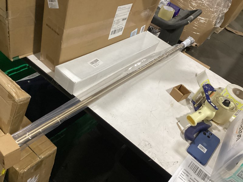 Condition photo showing New/Like New for Ivilon Tension Curtain Rod - Spring Tension Rod for Windows or Shower, 54 to 90 Inch. Warm Gold 54" to 90" Warm Gold