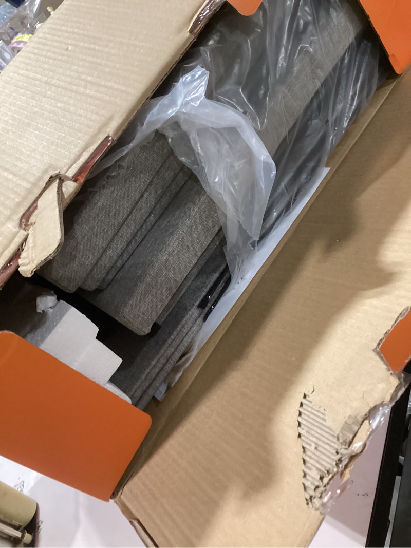 Condition photo showing Good Condition for zerbuger dog stairs with storage 23" h, 4-step wider dog steps for high beds window, folding sturdy pet stairs gift for injured old dogs cats, ramp for climbing car up to 200 lbs,(gray, no condo) gray 4 steps no condo(43"d x 17"w x 23"h)