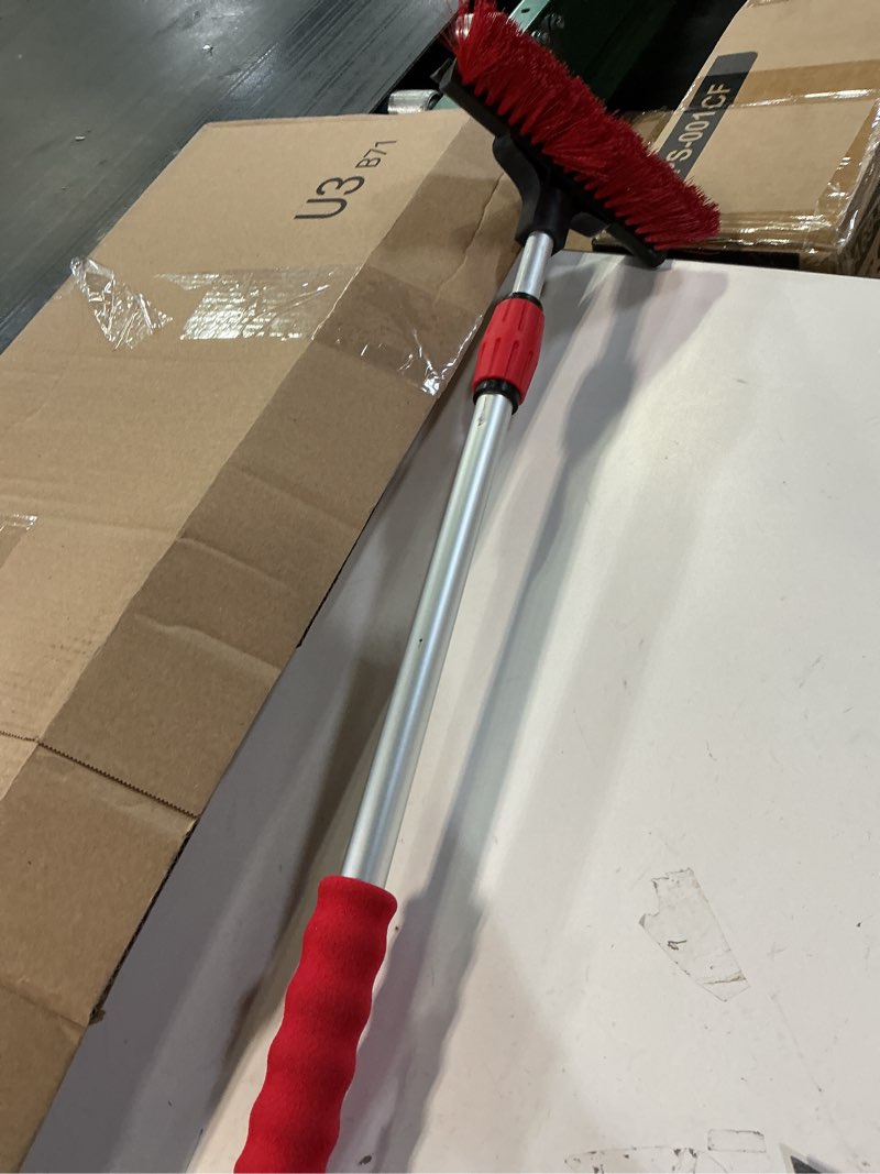 Condition photo showing As Is for Mallory 581-E Mallory Telescoping Sport Utility Snow Broom with 8\" Head (Colors may vary) 48\" Colors May 