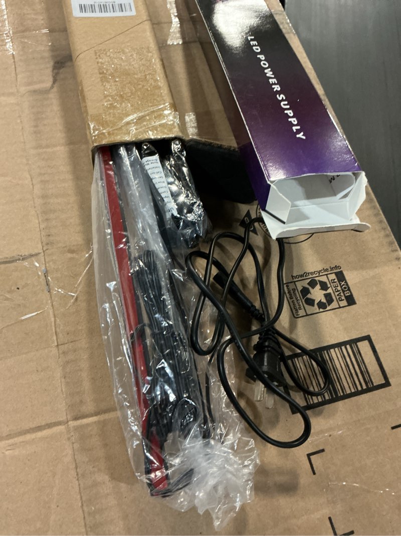 Condition photo showing Good Condition for Slat Wall Lights - GloryAir 6pcs Black Adhesive Wall Panel Lights for Interior Wall Decor, Warm White 3000K Touchable Switch LED Lamp for Wood Slat Acoustic Panels, Headboard, Stairway, Home Decor Black 16"+24"+40" X 2