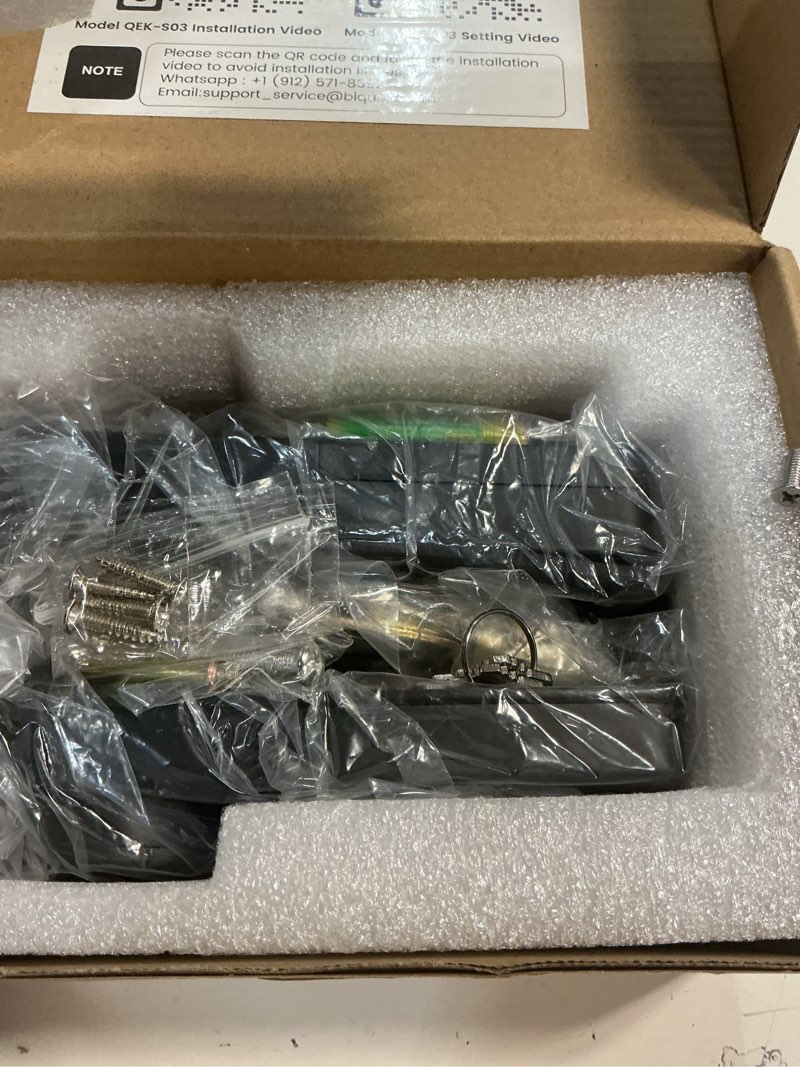 Condition photo showing New/Like New for smart deadbolt lock, fingerprint keyless entry door lock app control, electronic touchscreen keypad, auto locking, ip54 weatherproof, easy install digital deadbolt for front door glossy black no handle