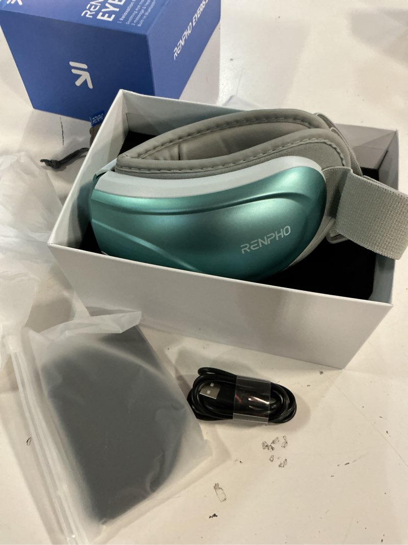 Condition photo showing Good Condition for renpho eye massager with heat and cooling, valentines day birthday gifts for mom dad women men heated eye mask for reduce strain improve sleep eyeris 2 z-blue