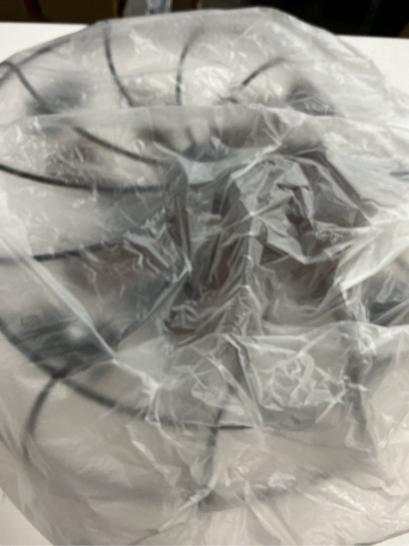 Condition photo showing As Is for LEDIARY 20" Caged Ceiling Fans with Lights and Remote, Flush Mount Bladeless Ceiling Fan Low Profile, Small Farmhouse Industrial Enclosed Ceiling Fan with Light for Bedroom, Kitchen, Indoor 20 Inch