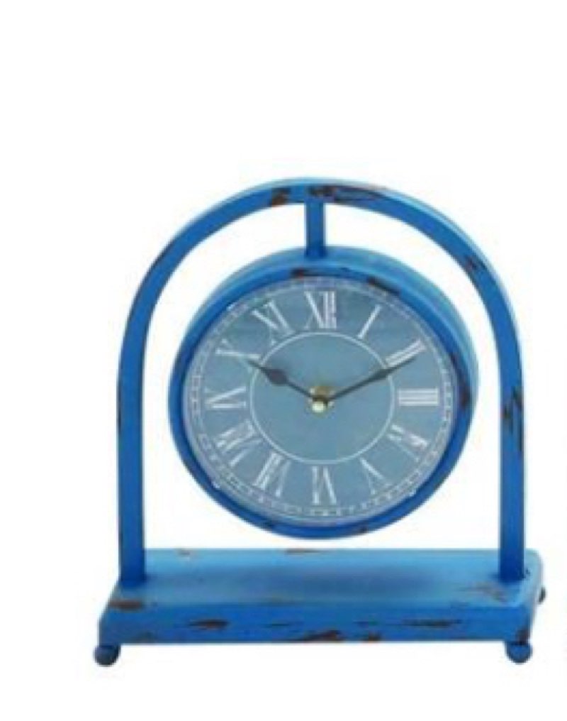 Multi Metal Vintage Clock, 11\" x 9\" x 4\"