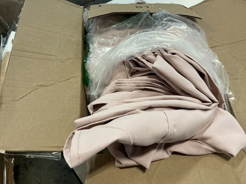 Condition photo showing Good Condition for Dusty Rose Polyester Backdrop Curtains: 20 ft x 10 ft Photography Backdrop Drapes - Baby Shower Birthday Party Decorations 4 Panels 5ft x 10ft 4 Panels 5ft x 10ft Dusty Rose