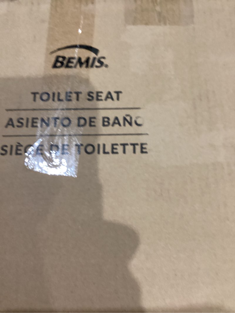 Condition photo showing As Is for Bemis Aurora Slow Close Toilet Seat, Easy Clean Hinges and Adjustable Perfect Fit Plastic Seat, Made in USA, Round, Cotton White