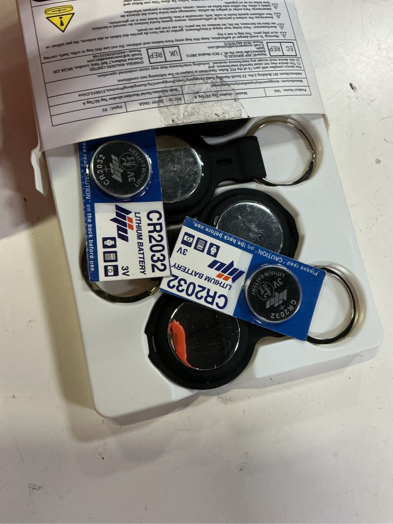 Condition photo showing Good Condition for 4 pack smart tracker tags item finder [apple mfi certified] works with apple find my (ios only) air bluetooth tag with waterproof replaceable battery worldwide tracking for key wallet bag luggage pets