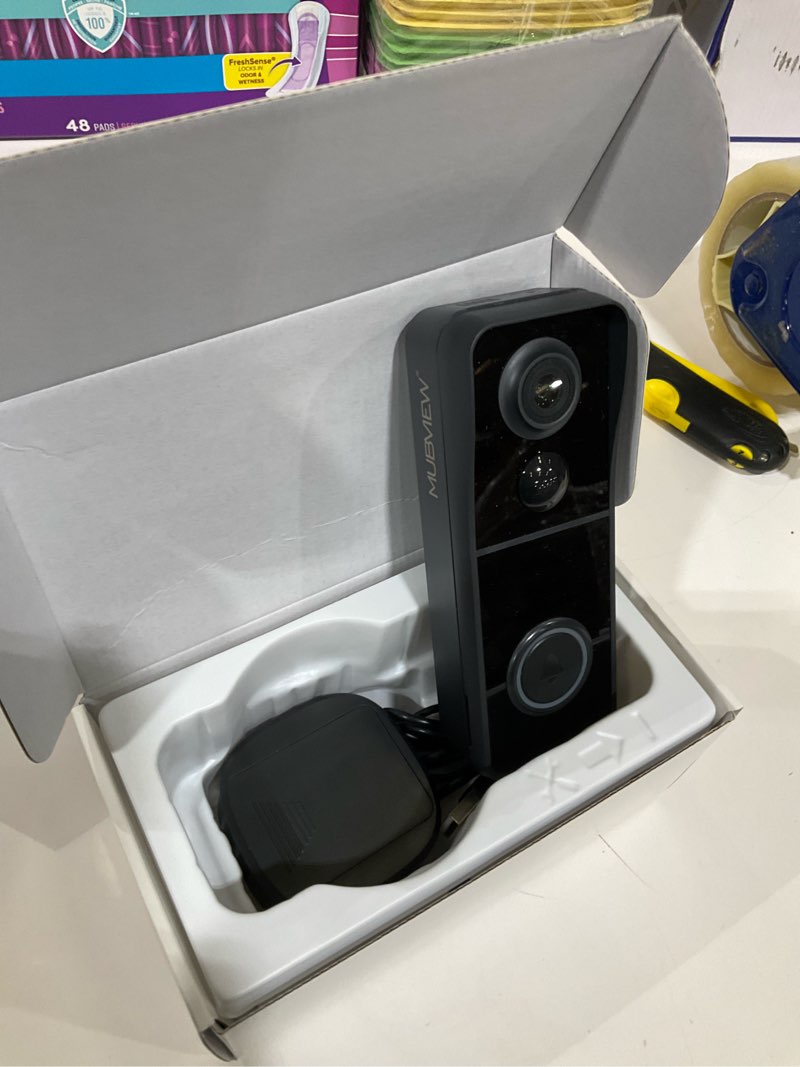 Condition photo showing As Is for MUBVIEW Doorbell Camera Wireless with Chime, Video Doorbell - No Subscription, Voice Changer, Motion Zones Customization, 1080HD, PIR Human Detection, 2.4Ghz WiFi, Battery-Powered Smart Doorbell