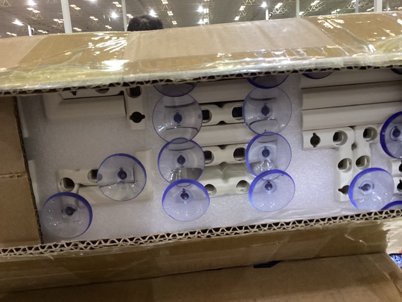 Condition photo showing New/Like New for Clear Acrylic Dog Playpen with Door,23.6" Puppy Playpen,Easy Assemble Pet Fence,10-Panel for Puppies/Small Dog Play Pen Indoor (White, 23.6 Inch-H, 10 Panel) White-10 10 Panel 23.6 Inch-H