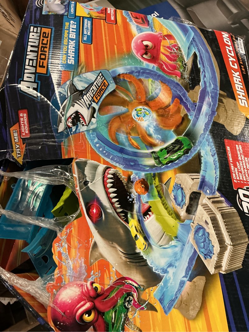 Condition photo showing As Is for adventure force shark cyclone playset