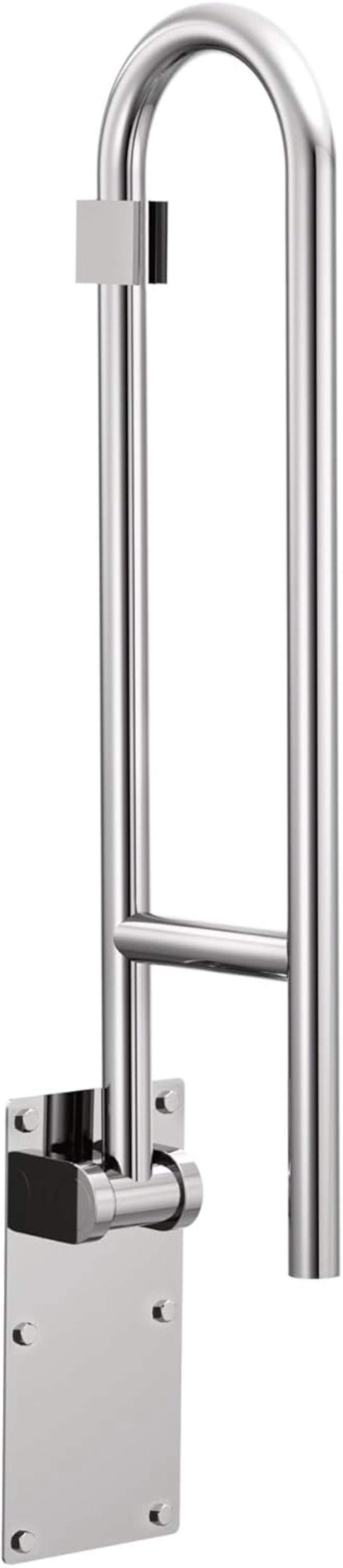 moen home care bathroom safety 30 inch stainless steel flip up bathroom grab barwith textured grip, elderly assistance product, handicap accessories for daily living, r8960fd