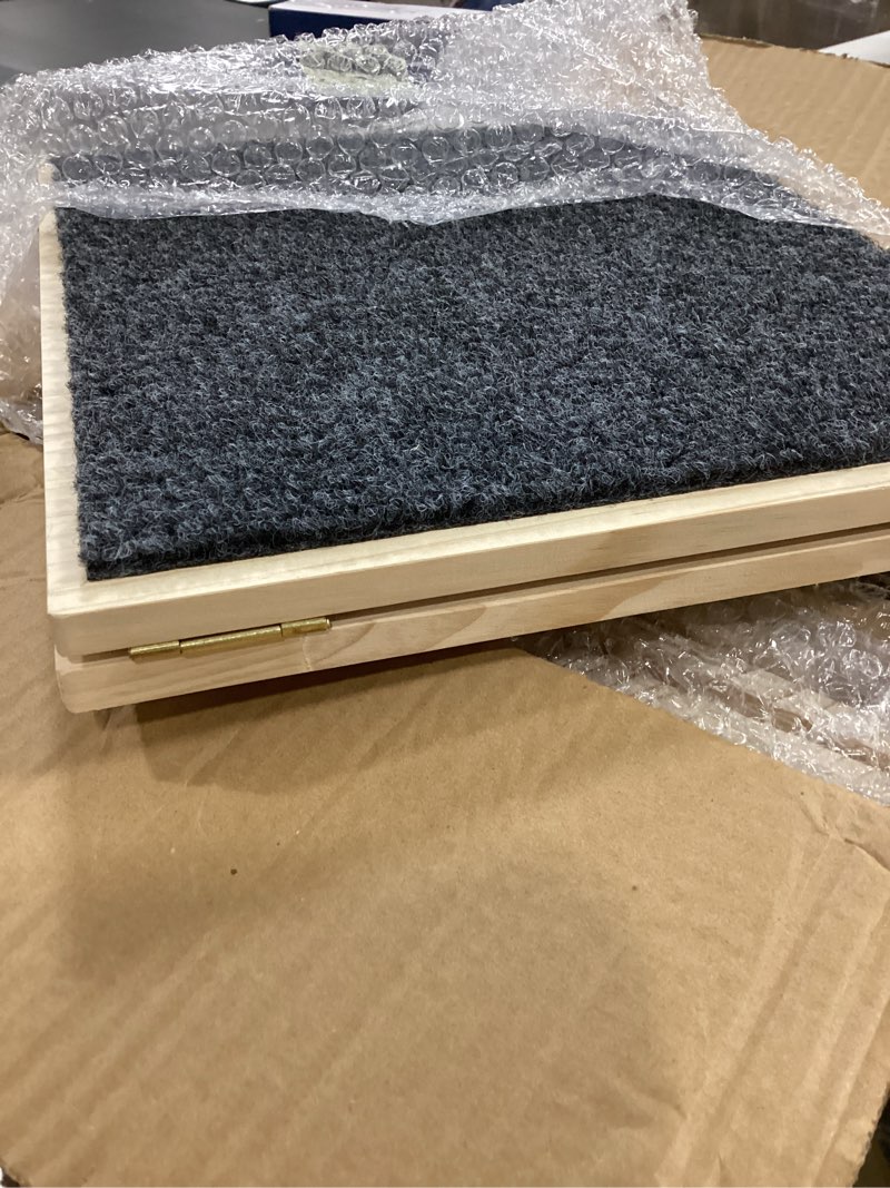 Condition photo showing Good Condition for cinnvoice 6 packs dog ramp for stairs adjustable 5.5 to 7.48 inch height foldable wooden pet ramp with non-slip carpet surface for indoor small dogs cats senior pets (11.81 inches/ 30 cm) 6 11.81 inches/ 30 cm