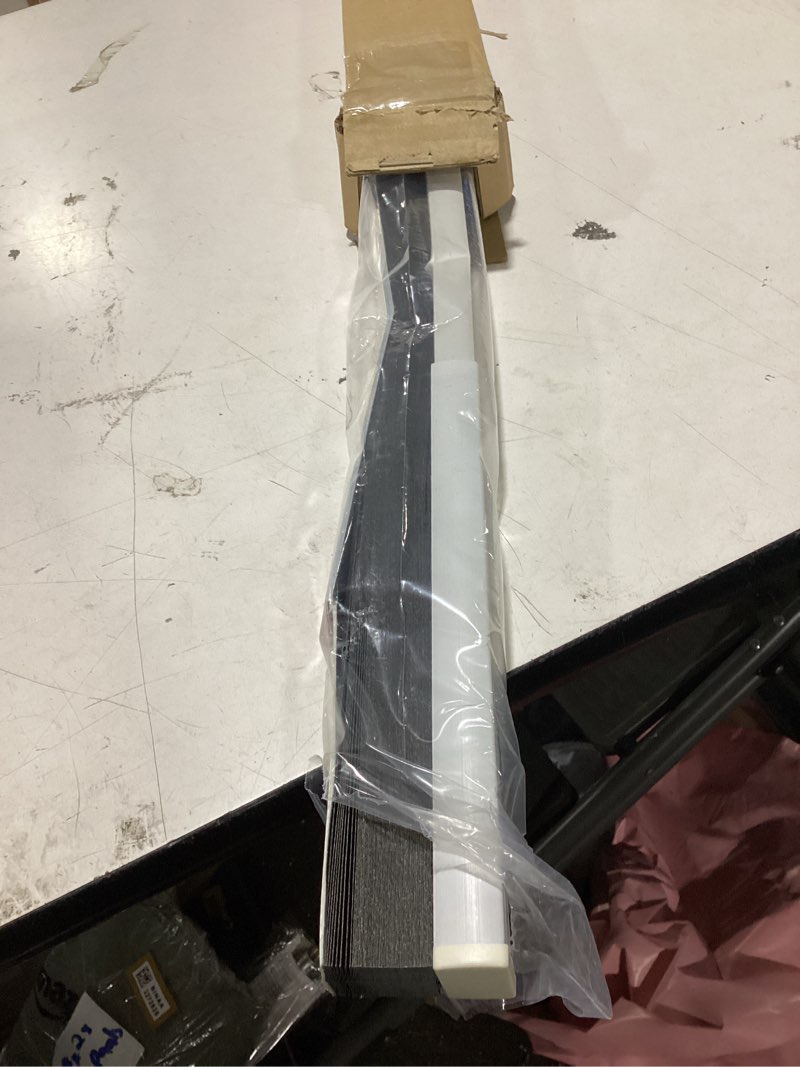 Condition photo showing Good Condition for cordless cellular blinds shades easy cut adjust size cordless no drilling honeycomb window blinds for home kitchen office, easy to install no tool need black blackout black 24"w x 64"h