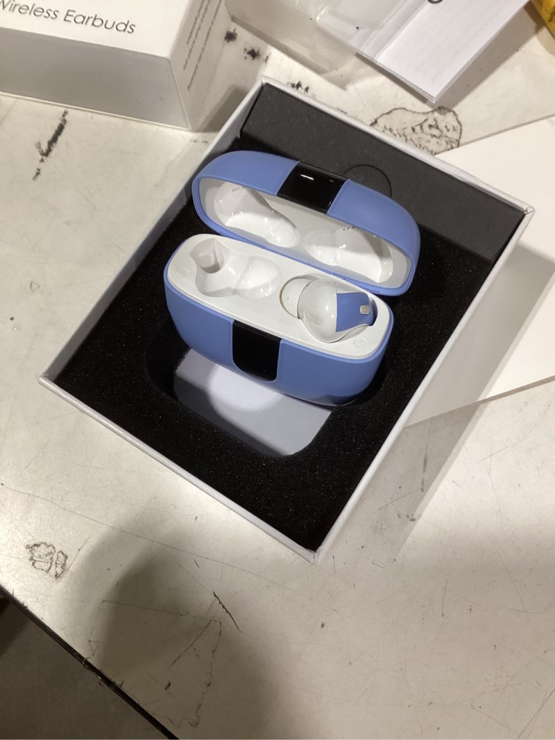 Condition photo showing As Is for incomplete missing earbudtagry bluetooth headphones true wireless earbuds 60h playback led power display earphones with wireless charging case ipx5 waterproof in-ear ear buds with mic for tv smart phone laptop computer sports standard purple