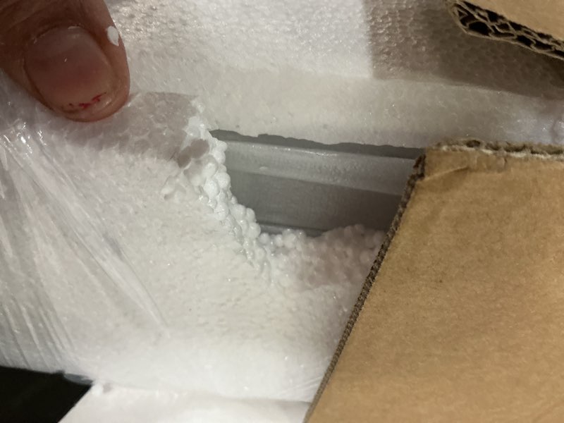 Condition photo showing New/Like New for curtain track, ceiling curtain track for room divider, ceiling mount rail set with roller hooks, white, 6ft - 9ft white 6ft - 9ft