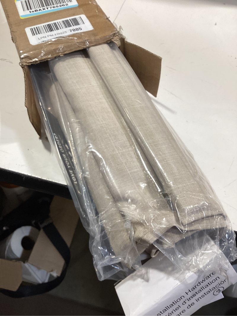 Condition photo showing Good Condition for chicology roman shades for windows, window treatments, roman shades, roman window shades, room darkening shades, window shades, 36" w x 48" h, belgian flax (privacy & light filtering) belgian flax (privacy & light filtering) 36"w x 48"h