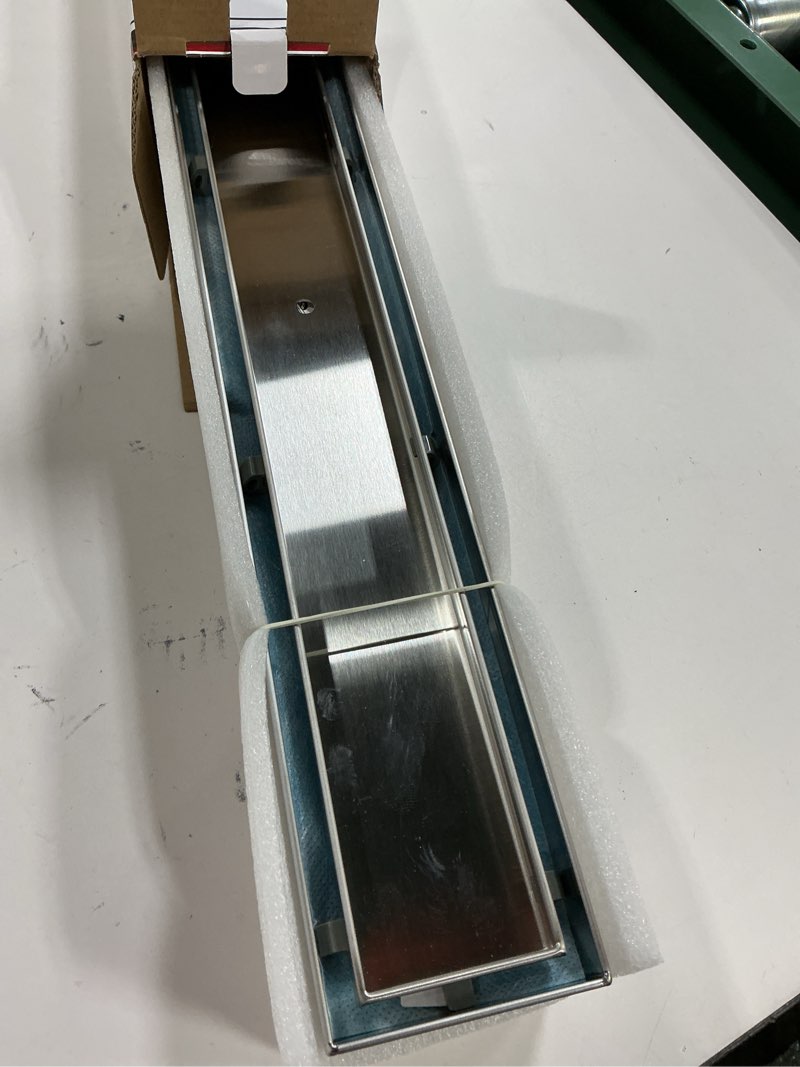 Condition photo showing Good Condition for Neodrain 18-Inch Linear Shower Drain with Tile Insert Grate,Brushed 304 Stainless Steel Rectangle Shower Floor Drain, Floor Shower Drain Brushed 18 IN