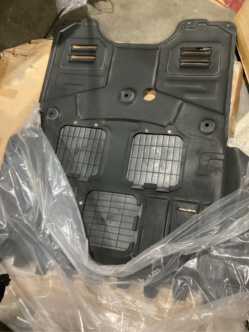 Condition photo showing Good Condition for engine splash shield guard for vw atlas 2018-2025 / cross sport 2020-2025 - heavy-duty pvc skid plate for radiator, engine & transmission - w/extended cover, service holes & vent design