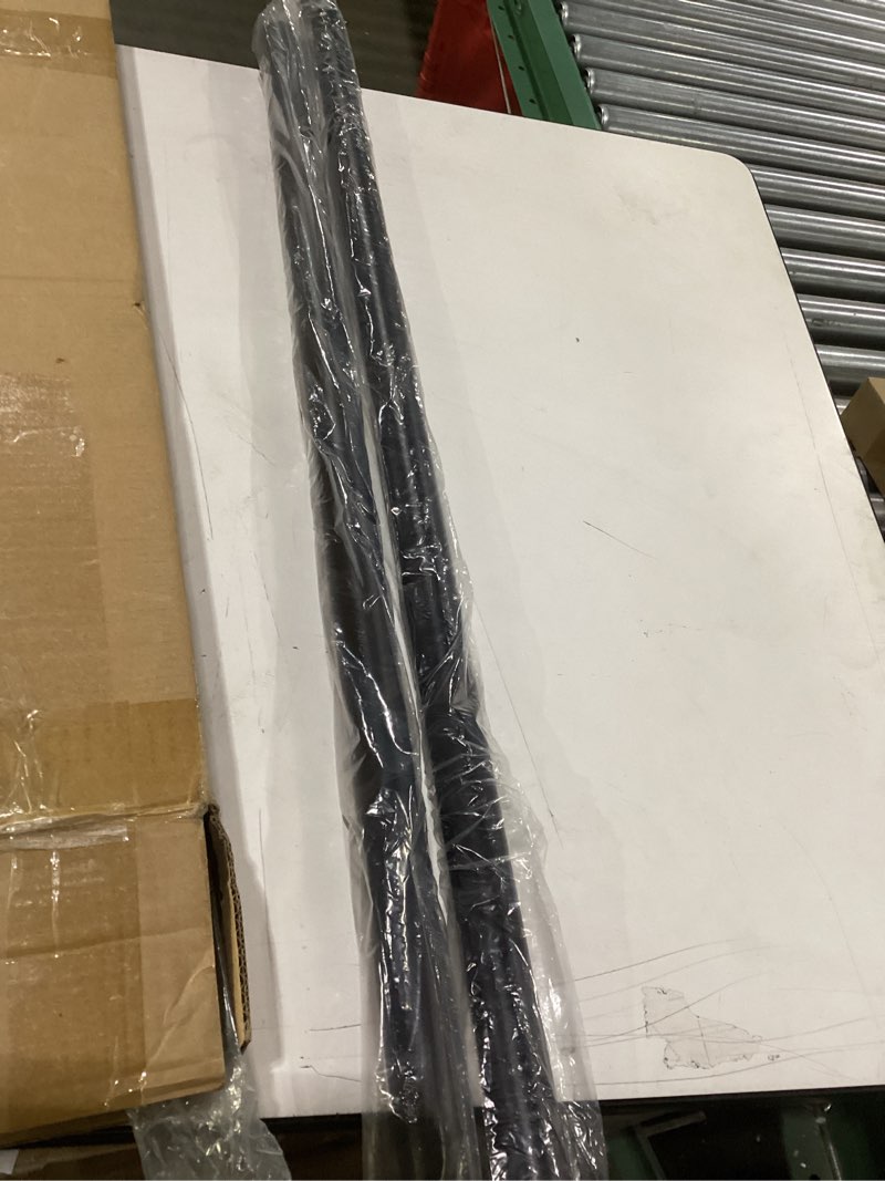 Condition photo showing New/Like New for Tension Curtain Rods No Drilling, Extra Long Tension Rod 41-174 Inch, Heavy Duty Shower Curtain Rod for Outdoor Patio Bathroom Windows Room Divider, Adjustable, Anti-Slip, No Rust, Black Black 41-174Inch