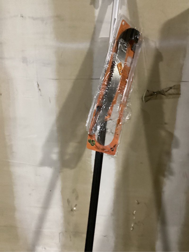 Condition photo showing As Is for Fiskars 2-in-1 Extendable Tree Pruner and Pole Saw (Extends 7.9 - 12 feet) with Rotating Head, Pruning Stik Model with15-Inch Double-Grind Saw Blade, and Double Locking System