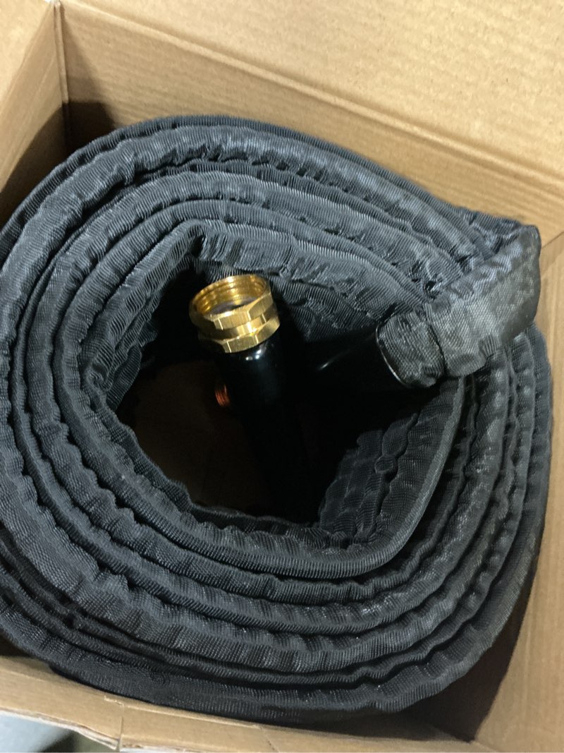 Condition photo showing New/Like New for garden hose 50ft, non-expanding water hose ultra lightweight, kink-free, burst-resistant, lead-free, durable & flexible high-pressure hose for yard, lawn, outdoor, car washing black 50ft