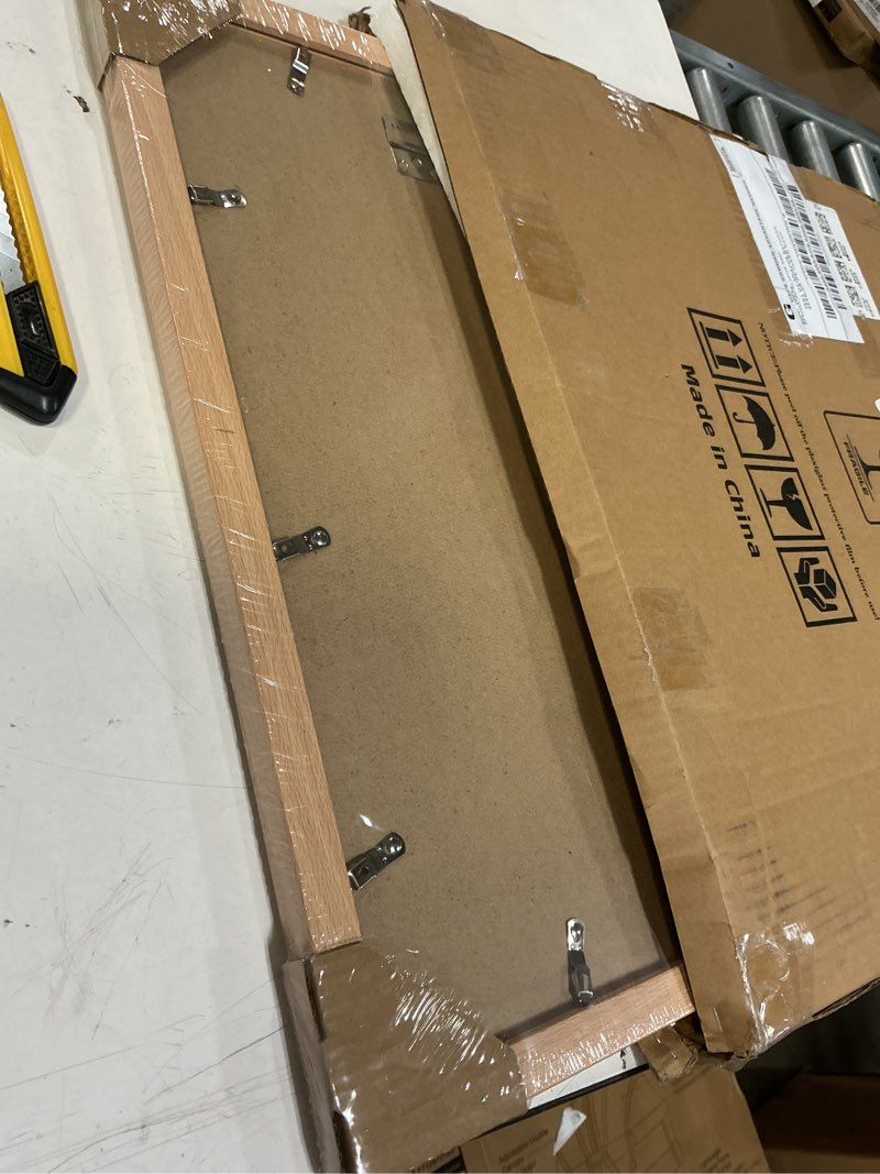 Condition photo showing Good Condition for VNVNK 18x18 Frame Natural Wood Color, Perfect for 18x18 Inch Picture without Mat or 14x14 Inch Picture with Mat, Home Wall Decor Picture Frame-1 PCS 18x18 Natural