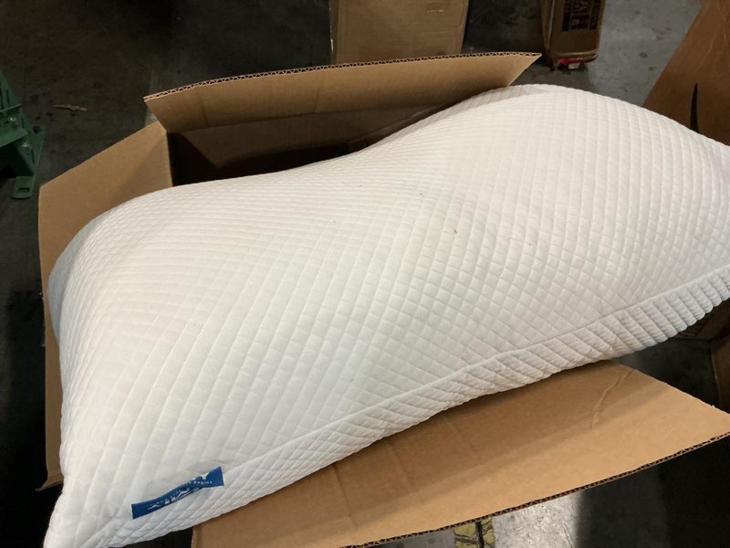 Condition photo showing As Is for  cooling adjustable memory foam pillows king size set of 2, bamboo firm pillow w/washable zippered cover, luxury bed pillow for side, back and stomach sleeper, certipur-us certified foam