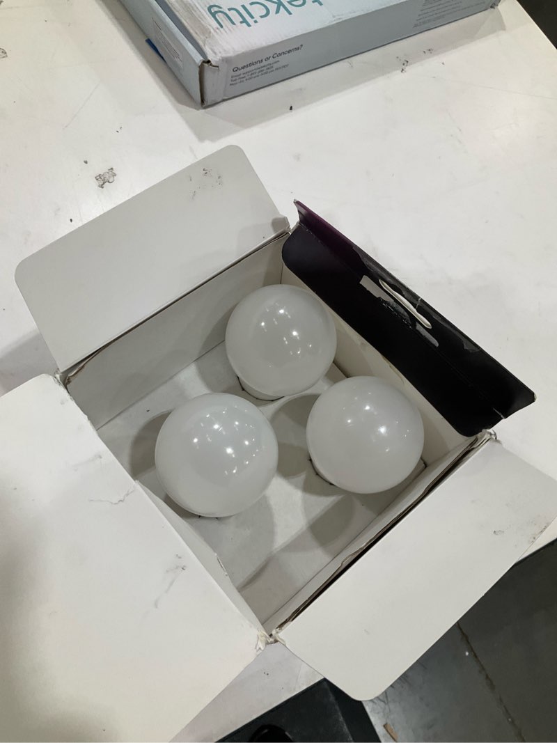 Condition photo showing As Is for philips hue a19 led smart light bulb - white and color ambiance - 60w indoor light bulb - control with hue app - works with alexa, google assistant and apple homekit - 3 pack original 3 pack