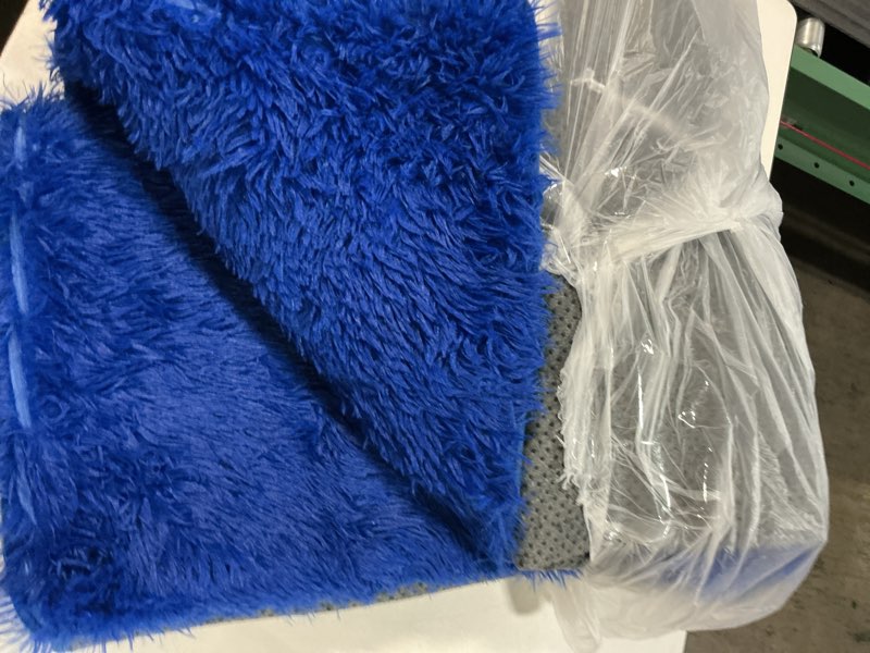 Condition photo showing New/Like New for blue shag area rug for bedroom, 4x6 fluffy shaggy rugs for living room boys kids nursery, ultra soft comfy, modern fuzzy plush carpet for girls teen dorm indoor home decor, upgrade non-slip blue 4' x 6' (rectangular)