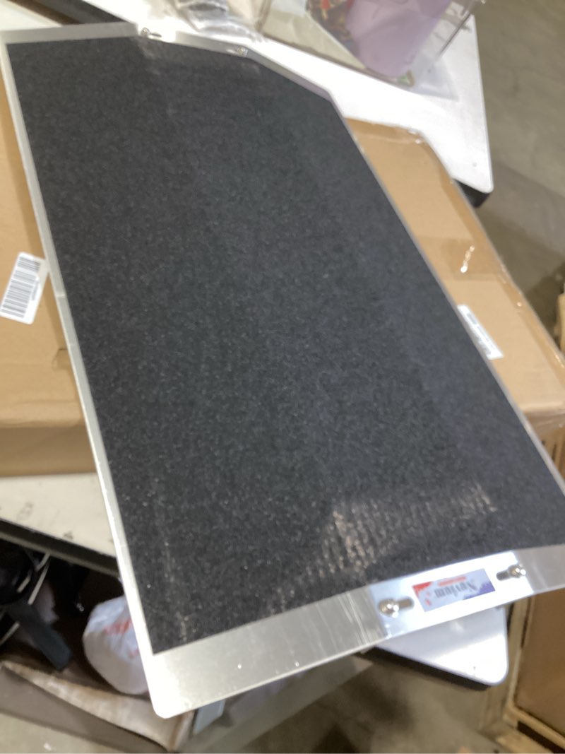 Condition photo showing Good Condition for 27.6"l×1.6"h bridge threshold ramps for doorways, fits 2.8–5.1" wide thresholds with adjustable support bars, non-slip aluminum wheelchair ramps for home steps, sliding door ramp for wheelchair 27.6"l & 2.8–5.1" wide