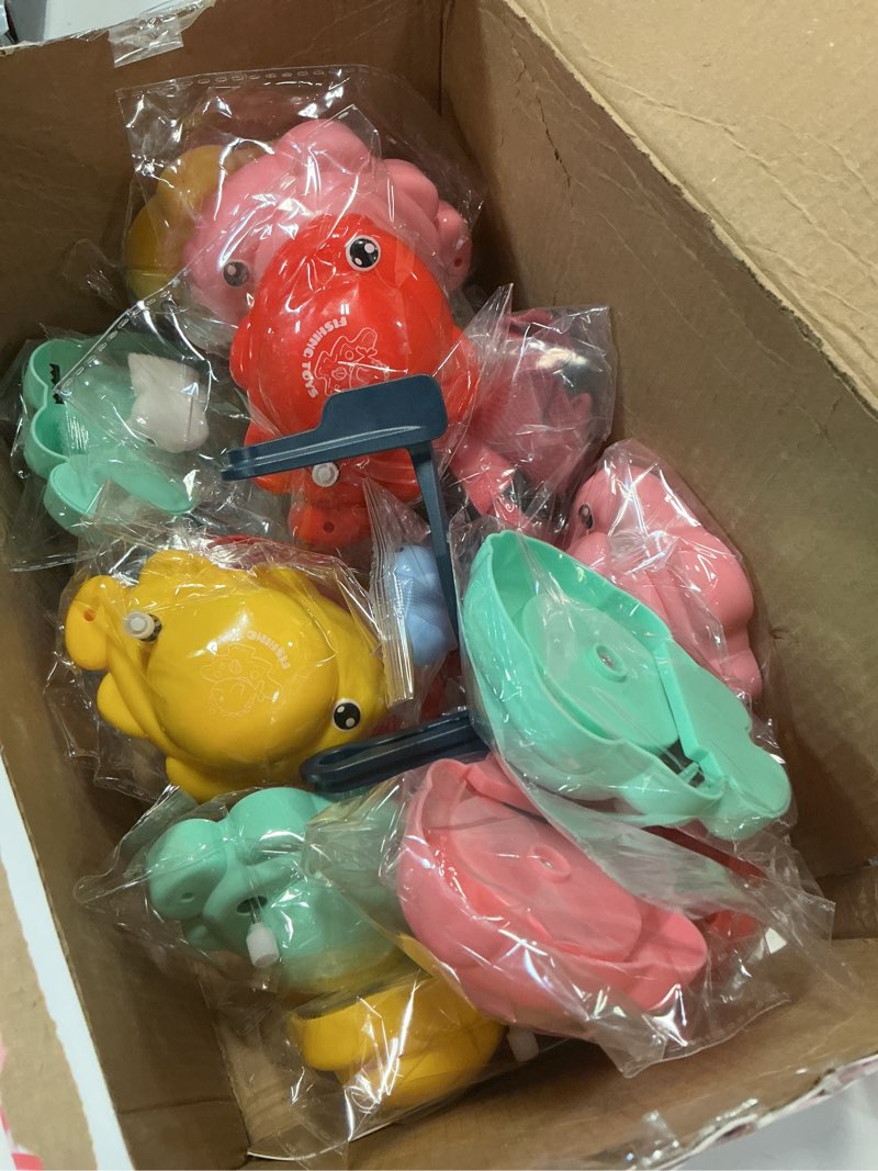 Condition photo showing Good Condition for valentines day gifts for kids, 28pcs magnetic fishing game with gift cards box, wind-up fishing toys with 360° rotation for girls boys ages 3-8 valentines party favors classroom school exchange prize