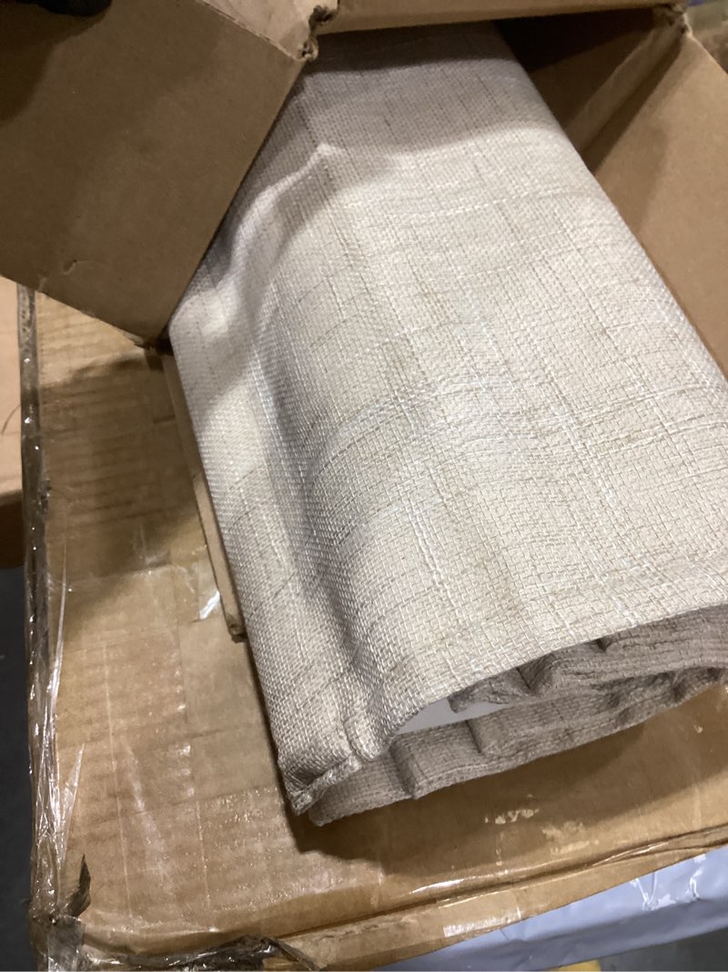 Condition photo showing Good Condition for sun zero seraphina textured 100% total blackout cordless roman shade, linen, 39" w x 64" h linen 39"w x 64"h
