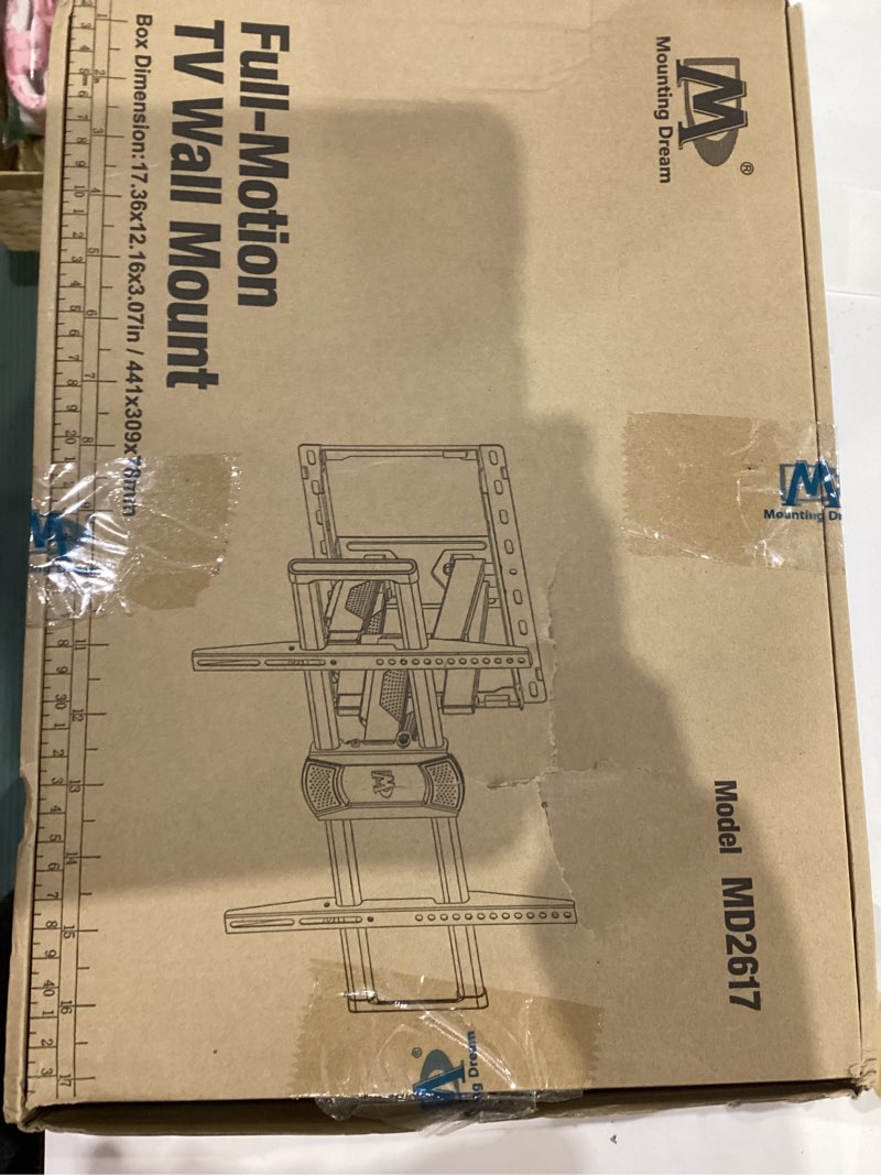 Condition photo showing New/Like New for mounting dream ul listed tv wall mount for most 42-84 inch tv, full motion, with swivel and tilt, tv bracket with articulating dual arms, fits 16inch studs, max vesa 600x400 mm, 100 lbs,md2617 for 42" to 84" tvs, 16" studs