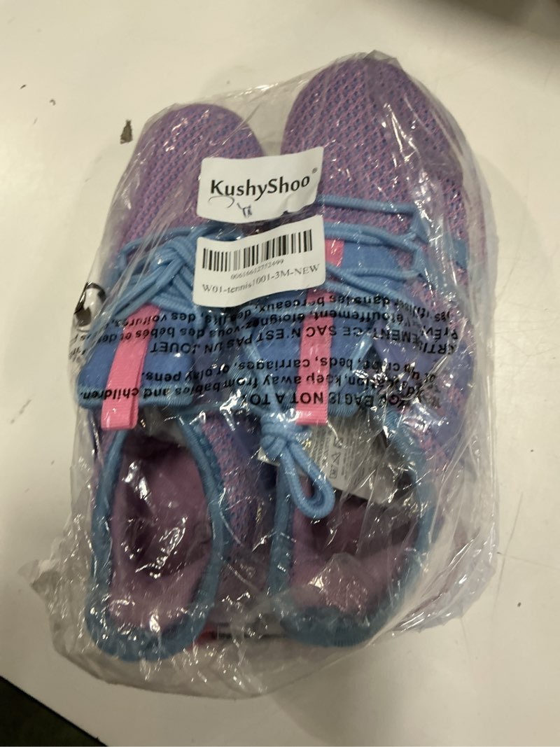Condition photo showing New/Like New for kushyshoo kids sneakers purple running tennis athletic shoes for girls size 3 (gig kid)