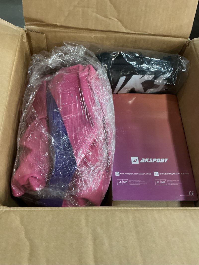 Condition photo showing Good Condition for AKSPORT Air Roller Gymnastics Air Barrel for Backbends and Back Handsprings Exercise Training with Electric Air Pump for Home Use/Yoga/Cheerleading/Tumbling/Back Walkovers Fuchsia 39inx23.6in?Diam)