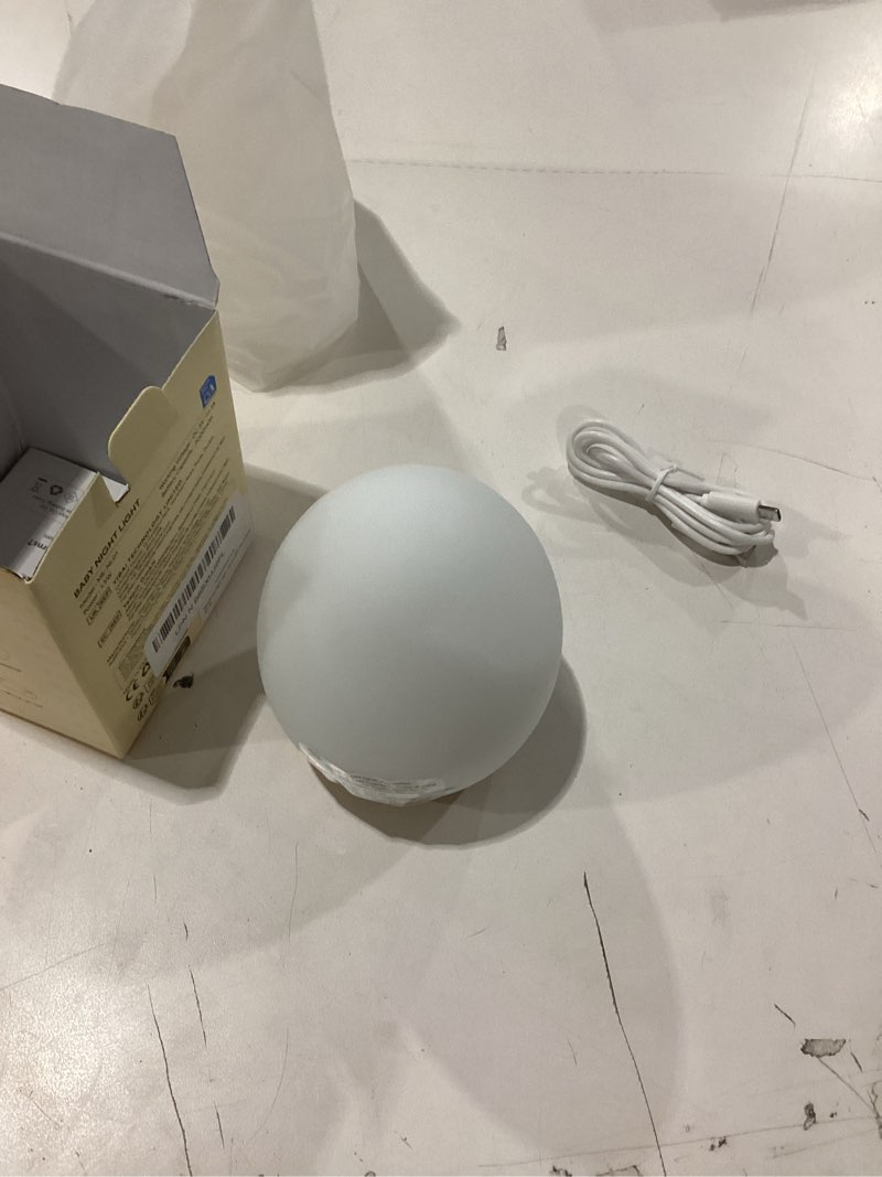 Condition photo showing New/Like New for MediAcous Night Lights for Kids Room, Baby Night Light with 7 Colors Changing & Dimming Function, Rechargeable Kids Night Light with 1 Hour Timer & Touch Control, Up to 100H, Wood Grain