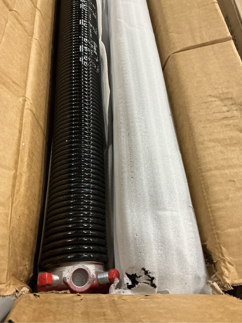 Condition photo showing New/Like New for Garage Door Torsion Spring Set, Pair of 2" Electrophoresis Coated Garage Door Spring Replacement with 2 Non-Slip Winding Bars and Bearing, Minimum 16000 Cycles (.234x2x27")