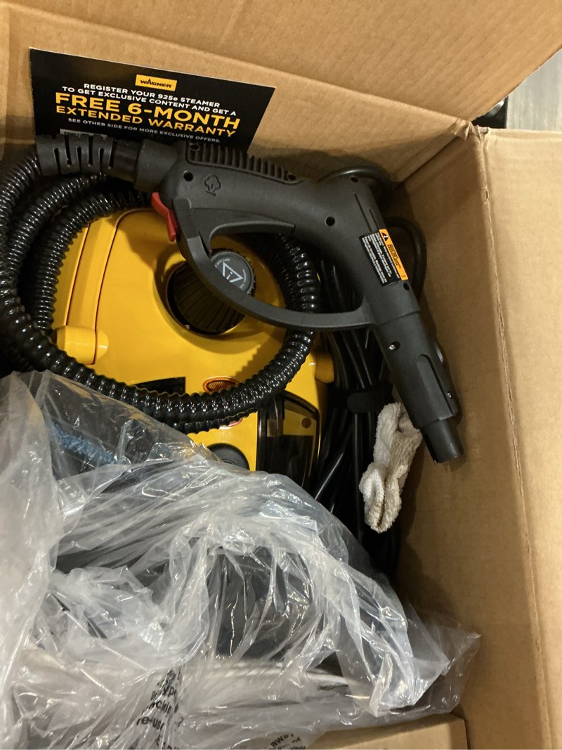 Condition photo showing As Is for Wagner Spraytech C900134 925e Elite Steamer Multi-Purpose Mop with 20 Accessories for Chemical-Free Steam Cleaning, Hardwood Floors, Tile, and More 925 Steam