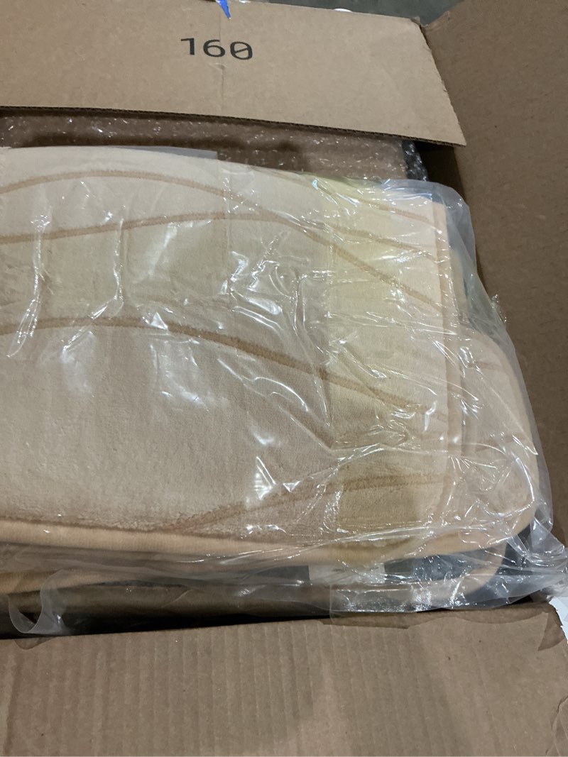 Condition photo showing Good Condition for yihouse memory foam beige bathroom rug sets 5 piece, ultra absorbent bath mat for bathroom - non-slip machine washable & dry quickly, 5 piece bathroom mat set, beige beige 1'8" x 3'10" (rectangular)