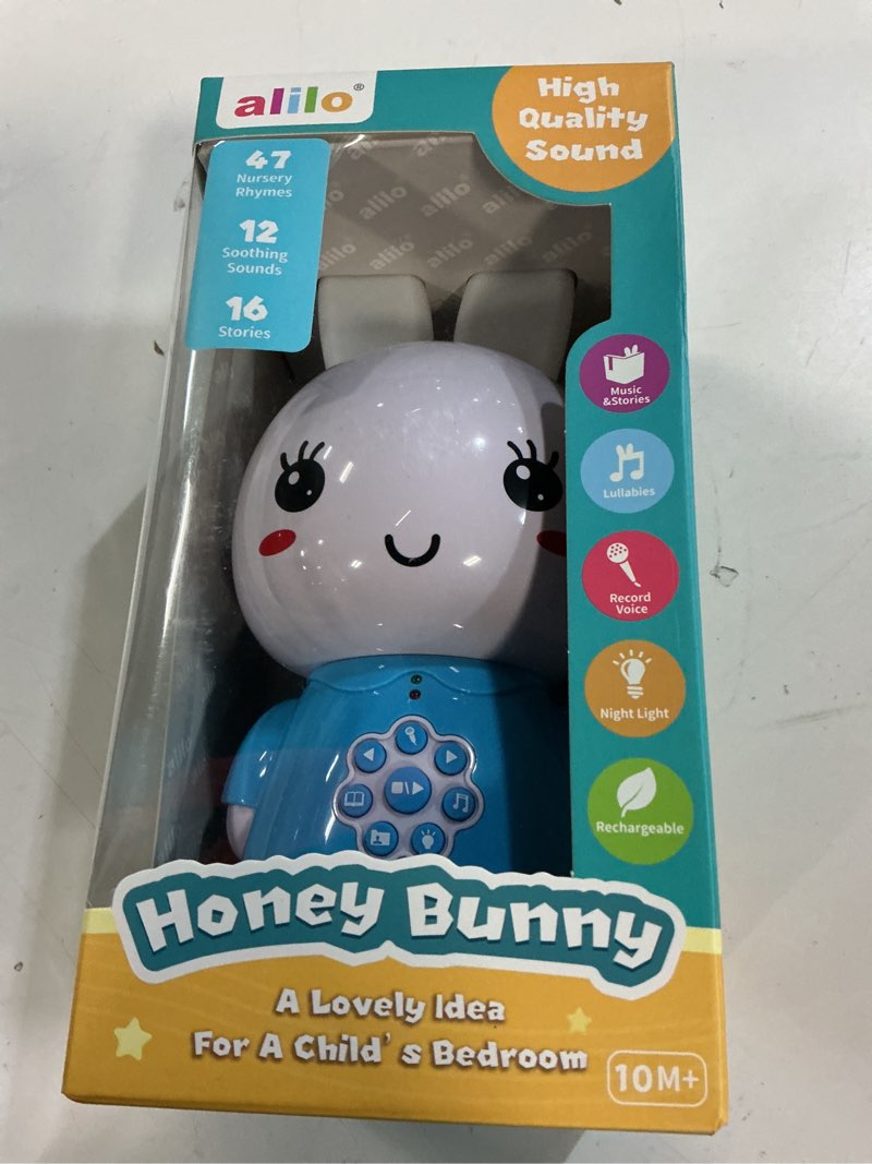 Condition photo showing Good Condition for alilo honey bunny kids music story audio player for toddlers 1-5, baby boy girl easter gifts, pre-loaded 16 stories/48 nursery rhymes/12 soothing music, with nightlight,voice recording blue